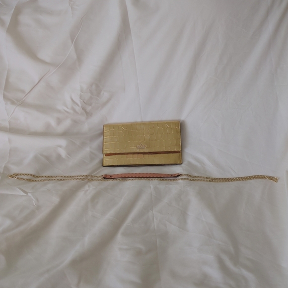 Kate Spade Gold Natasha Chain Card Case Crossbody - Picture 7 of 14